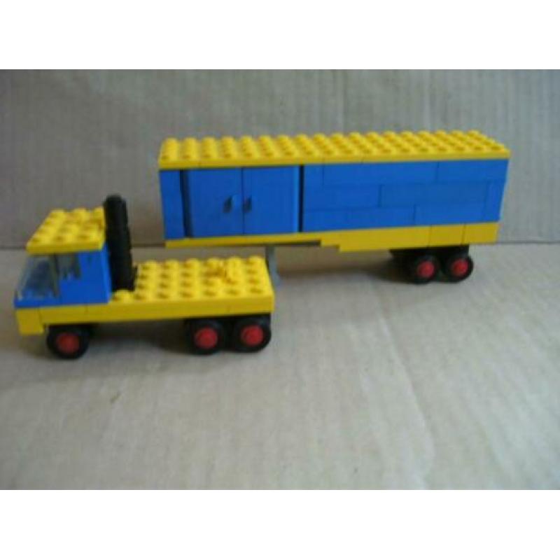 Lego set 694, trekker met trailer, vrachtauto met bouwboekje