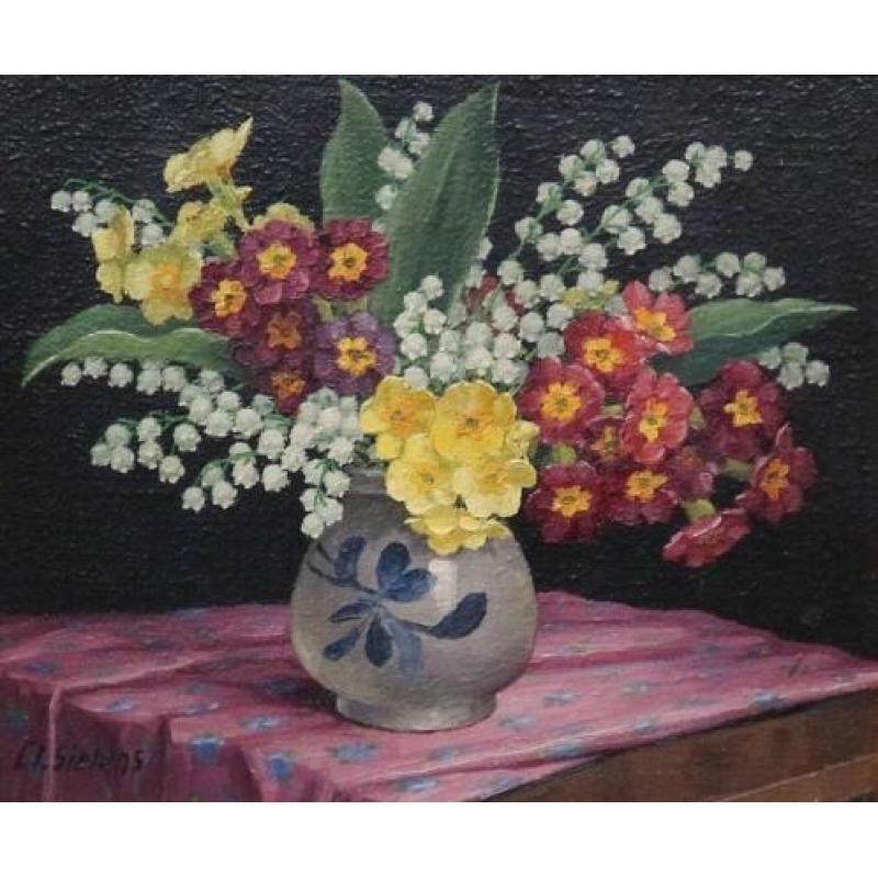 Claude Sielens, boeket in bonte kleuren
