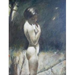 === Cornelis Kloos 1895-1976===90 x 70 cm===staand naakt ===