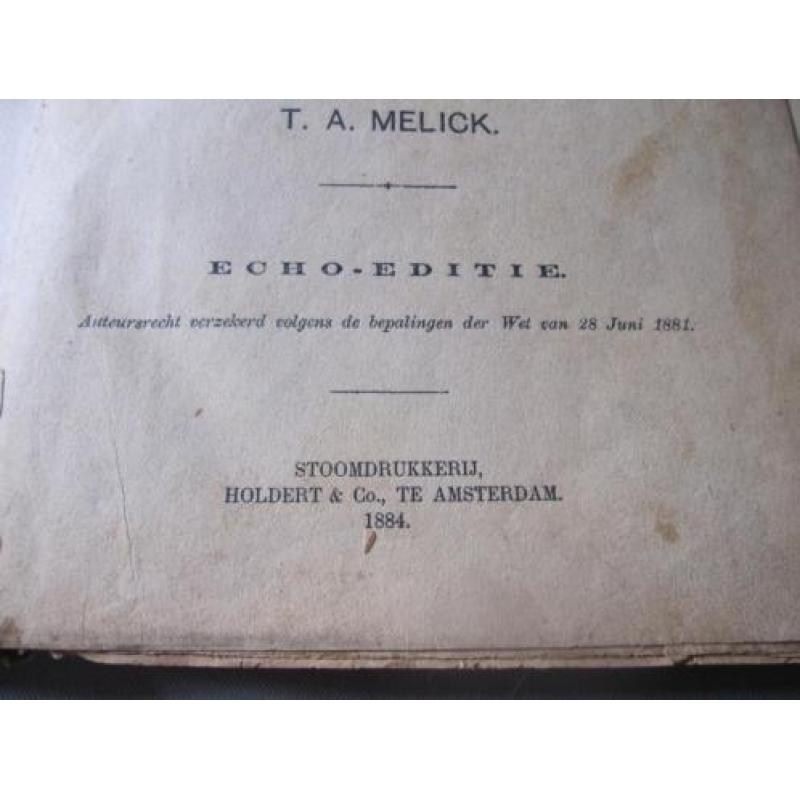 antiek boek Boek 'Donkere Dagen' uit 1884 (!)