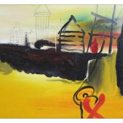 Han Teng - zonder titel VI - 80 x 80 cm - Acryl op doek -...
