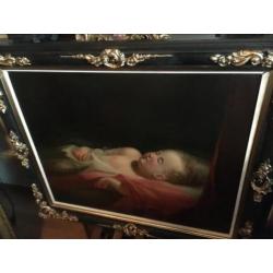 Antiek schilderij Baby Dreams