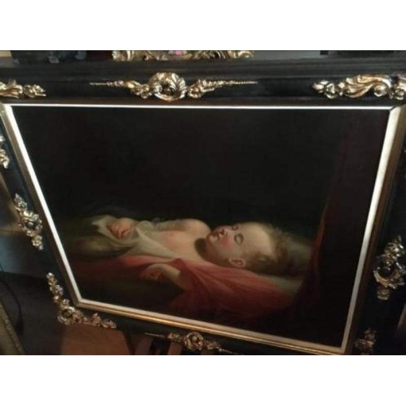 Antiek schilderij Baby Dreams