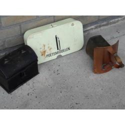 Antieke/ Vintage huishoudelijke set/ Brons/ Metaal/ Retro