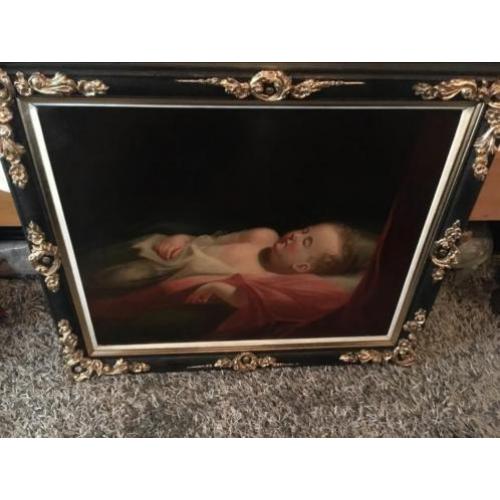 Antiek schilderij Baby Dreams
