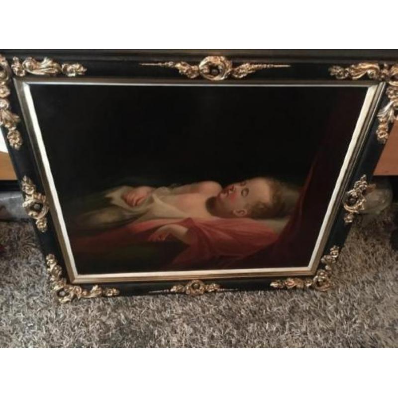 Antiek schilderij Baby Dreams