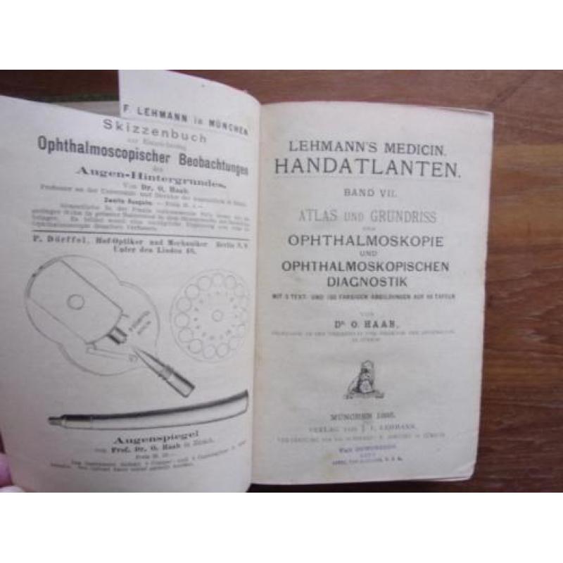 Oogheelkunde. O. Haab: Atlas der Ophtalmoskopie.(1895)