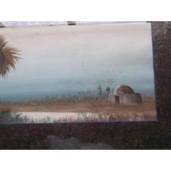 i92 Mooi oud antiek schilderij
