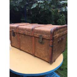 Hutkoffer Antiek Mooi Groot Formaat