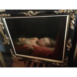 Antiek schilderij Baby Dreams