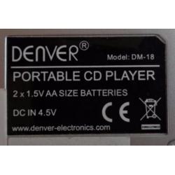 DENVER DM-18 WALKMAN DISCMAN draagbare CD speler portable pl