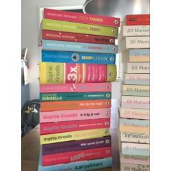 Stapels chicklits Jill Mansell Sophie Kinsella Cathy Kell