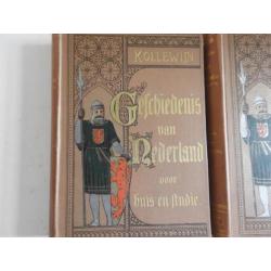 Geschiedenis van Nederland 4 dl A.M.Kollewijn 1899 1ste druk