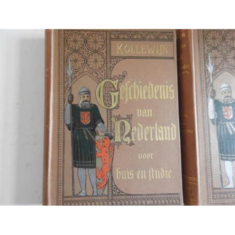Geschiedenis van Nederland 4 dl A.M.Kollewijn 1899 1ste druk