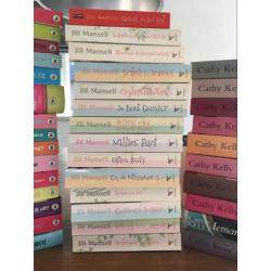 Stapels chicklits Jill Mansell Sophie Kinsella Cathy Kell