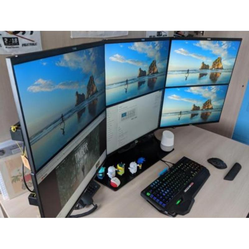 6x Dell U2414H Standaard