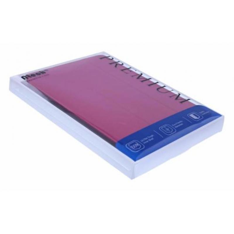 Ntech iPad Air Roze Booktype Kunstleer Hoesje Met Pasjesru