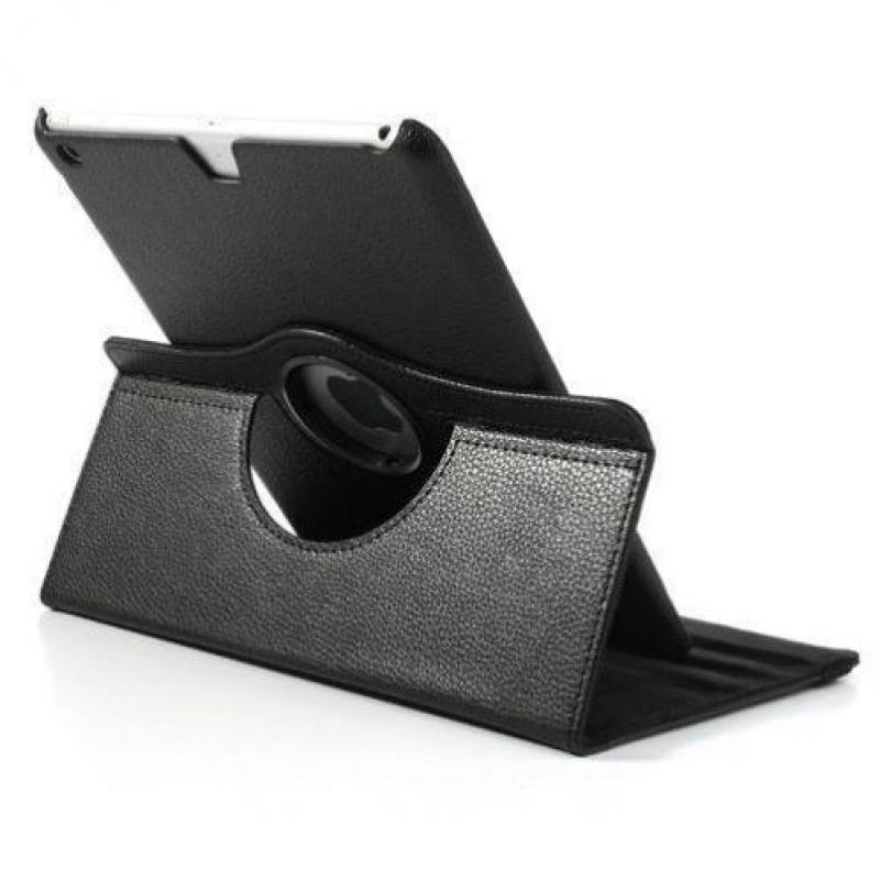 iPad Air 2 hoes 360 graden roteerbare hoes PU Leder Zwart