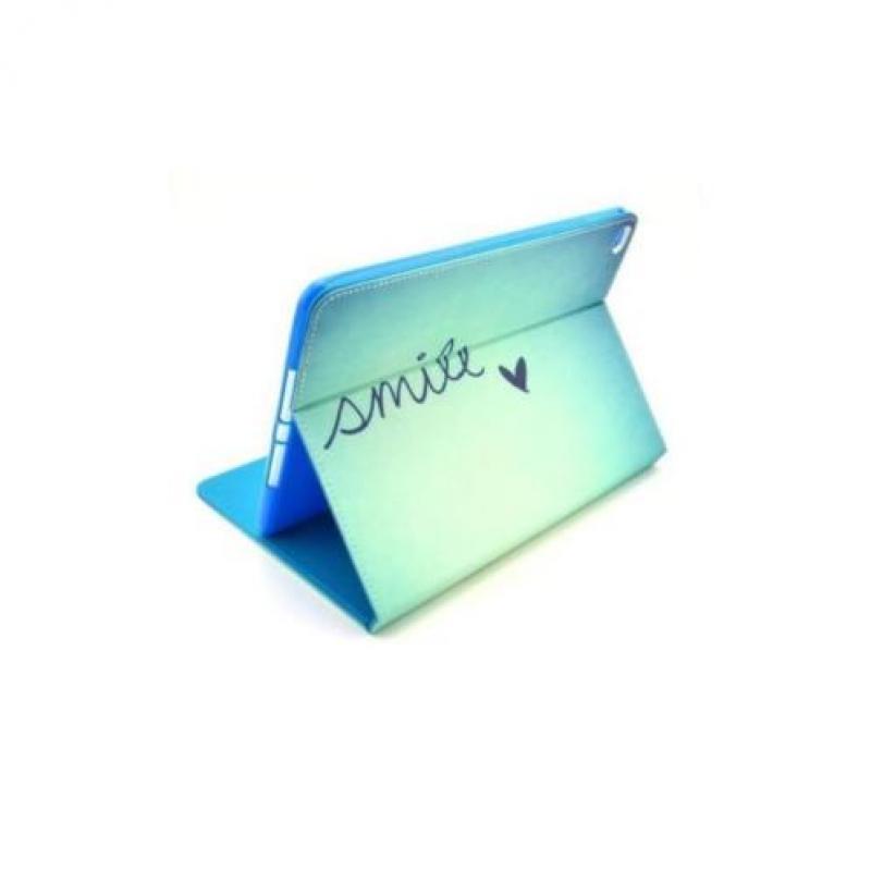 iPad 2 / 3 / 4 lederen leren hoes hoesje case Blauw - Smile