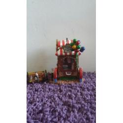 Lemax popcorn Hot dog kraam met bankje in doos