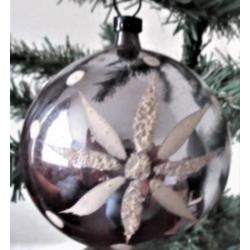 8 Oude blauwe versie kerstballen /Vogel