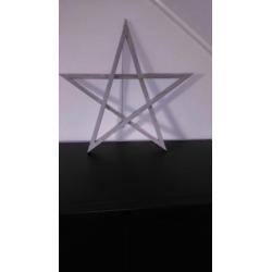 Houten kerstboom en kerstster