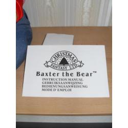 nieuw in doos baxter de vissende kerst beer bear op stroom