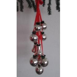Mooie oude glazen kerst ballen klokjes hanger