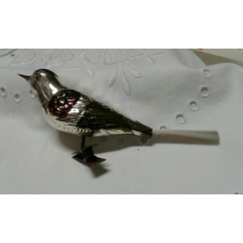 Antiek kerstbal,KERSTVOGEL 14 ,5 CM