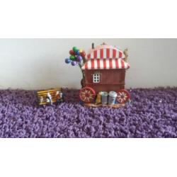 Lemax popcorn Hot dog kraam met bankje in doos