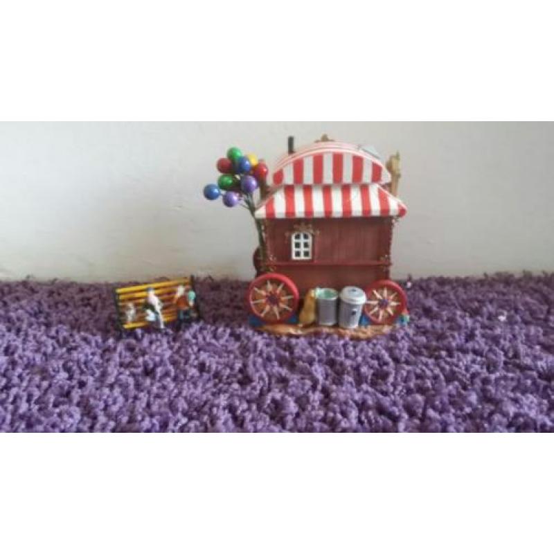 Lemax popcorn Hot dog kraam met bankje in doos