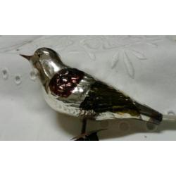 Antiek kerstbal,KERSTVOGEL 14 ,5 CM