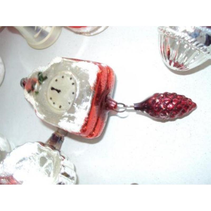 oude kerstballen mooie set 10 stuks