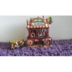 Lemax popcorn Hot dog kraam met bankje in doos