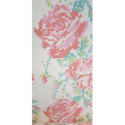 Behang rozen roze haakpatroon nieuw