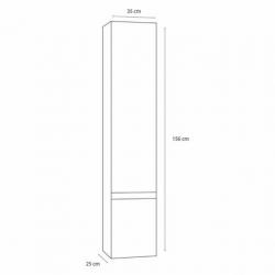 Badkamerkast Differnz Shout 156x35x25 cm Zwart (Rechts dr...