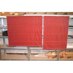 Vouwgordijn oud roze velours stof 130 x 111 cm NIEUW