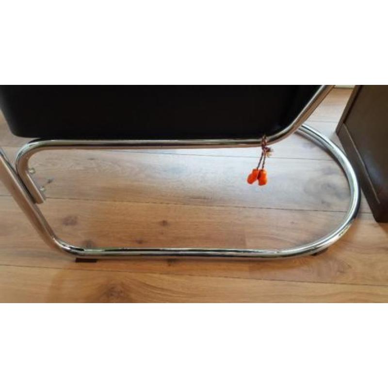 2 Gispen 412 fauteuil Dutch Originals Zwart Leer