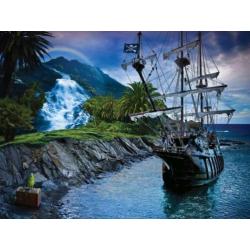 Fotobehang Piratenschip II , Piraten behang *Muurdeco4kids