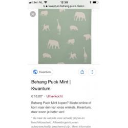 Stijlvol dieren behang kinderkamer (2 rollen/ mintgroen)