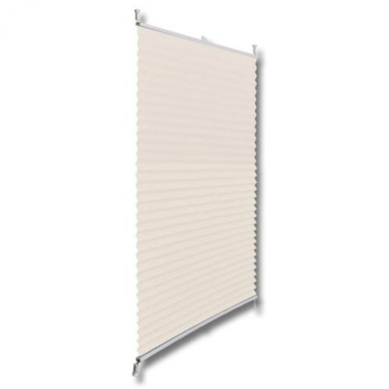 vidaXL Plissé rolgordijn 90x125cm creme