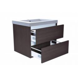 Badkamermeubelset Luna 60X47 Grey Oak (2 Laden)
