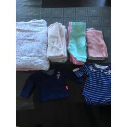 Kleding en slaapzakken maat 50 meisje