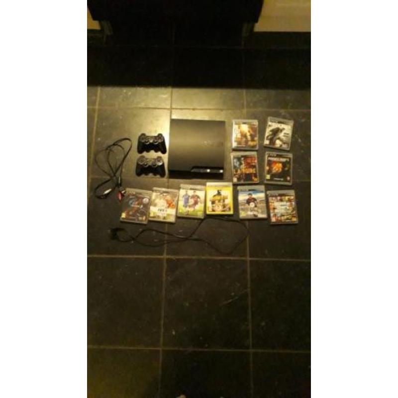 PS3 2 Controllers 10 Games