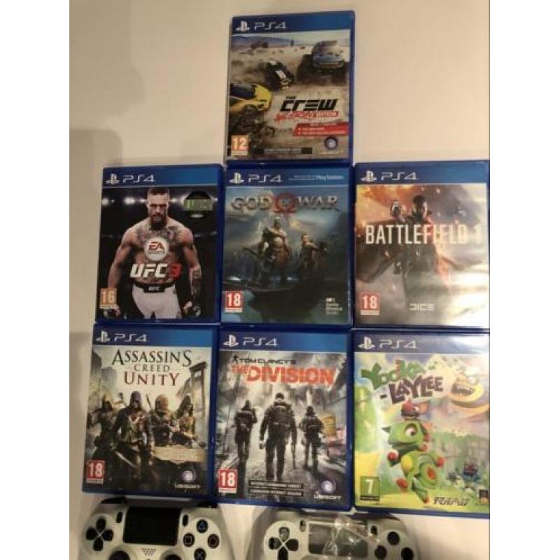Ps4 500gb driveclub bundle glacier white/wit incl 7 games!!