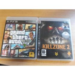 Ps3 Slim 320 GB zwart, 2 controllers en 6 spellen