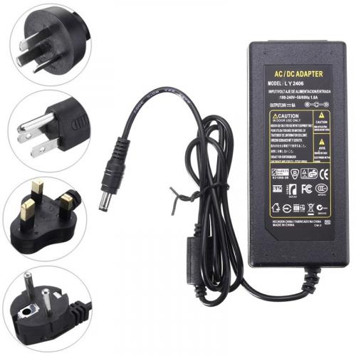 AC100 240V To DC24V 6A Transformer Power Supply Adapter for LED Strip Light