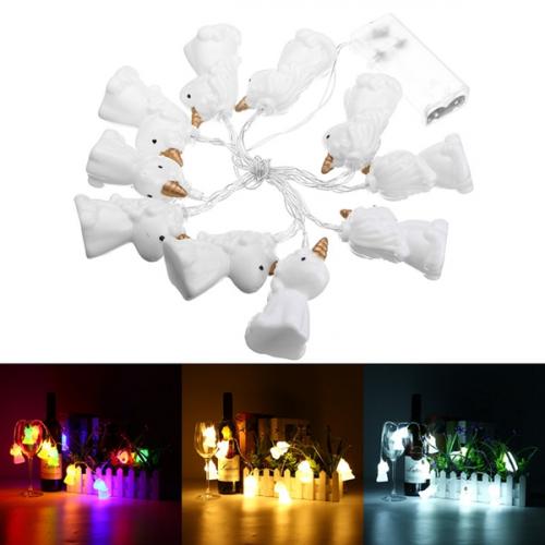Battery Powered 1.8M 10LEDs Unicorn Shaped Indoor Lanterns Novelty Fairy String Light For Christmas