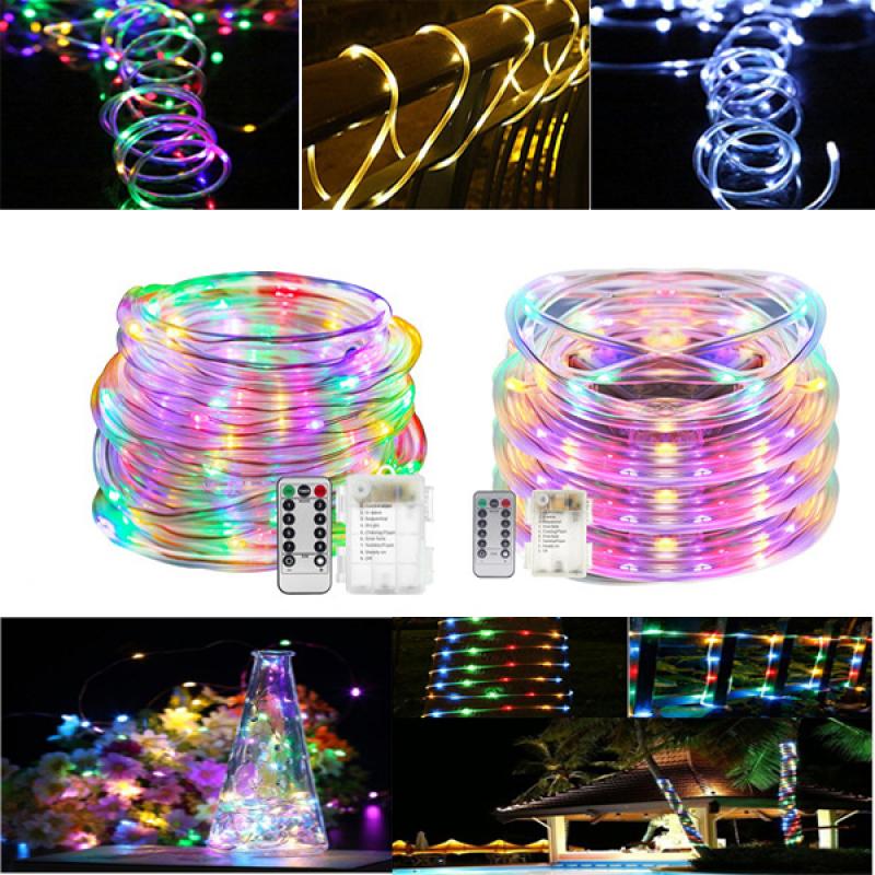 ARILUX® Battery Powered 5M 10M Copper Wire LED Rope Fairy String Light For Christmas 13Keys Remote