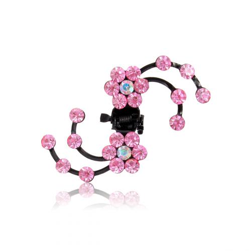 6Pcs Bride Plum Flower Rhinestone Clip Claws Bridal Wedding Dress Hair Accessories